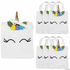 Best reviews of ๐ 10" x 12" Medium Unicorn Nonwoven Tote Bags with Horn - 6 Pc. ๐