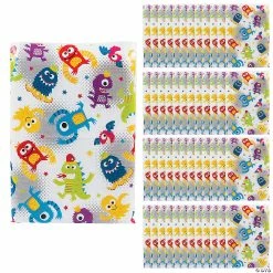 Buy 😀 12 1/2" x 17" Bulk Cute Monster Plastic Goody Bags – 50 Pc. 🔥