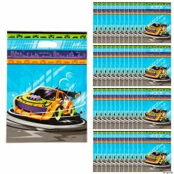 New 𧨠12" x 17" Bulk Cars & Trucks Plastic Goody Bags - 50 Pc. π₯°