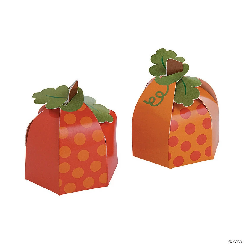 Budget π Lilβ Pumpkin Party Favor Boxes - 12 Pc. π - Image 2