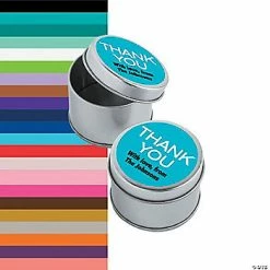 Wholesale ✨ Personalized Thank You Round Favor Tins - 24 Pc. 🔥
