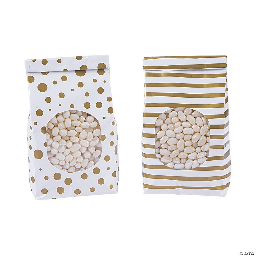 Buy β¨ Patterned Tin Tie Treat Bags with Window - 12 Pc. π - Image 2
