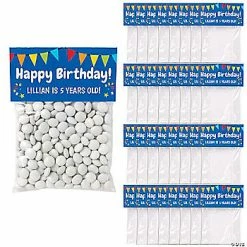Coupon 😉 DIY Personalized Happy 🎂 Birthday Cellophane Favor Bags – 50 Pc. 🔥