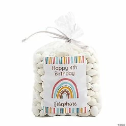 Wholesale ⭐ 5 1/2" x 11" Personalized Boho Rainbow Cellophane Bags - 50 Pc. 😍