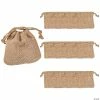 Best Pirce ⭐ 4" x 4" Mini Burlap Drawstring Treat Bags - 12 Pc. 🤩