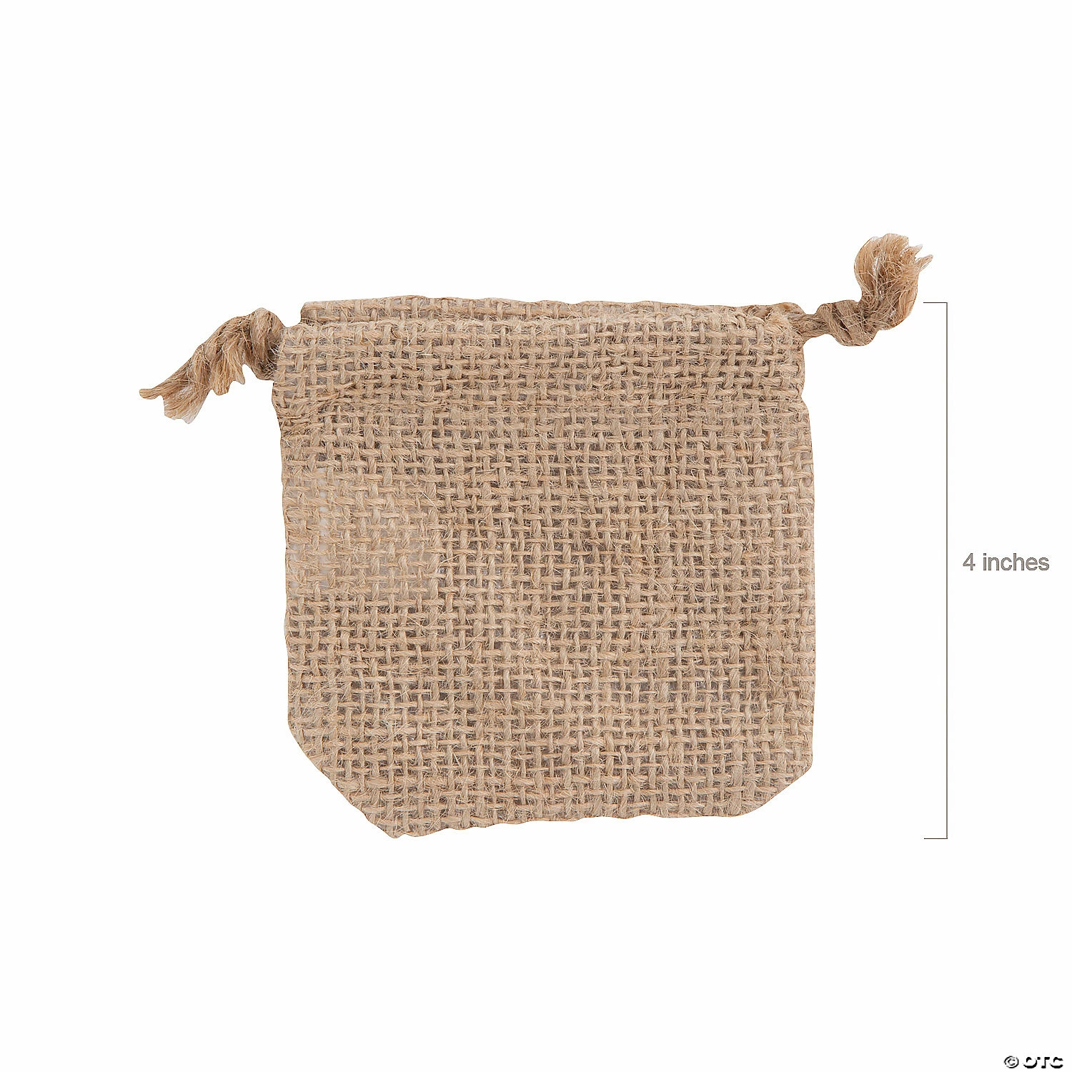 Best Pirce ⭐ 4" x 4" Mini Burlap Drawstring Treat Bags - 12 Pc. 🤩 - Image 2