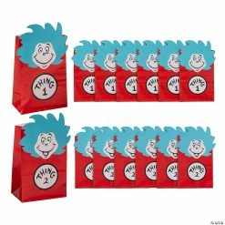 Brand new 🔥 4" x 6" Dr. Seuss™ Thing 1 & Thing 2 Paper Treat Bags - 12 Pc. 😍
