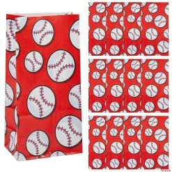 Top 10 ๐ฅ 5 1/4" x 10" โพ Baseball Paper Treat Bags - 12 Pc. ๐