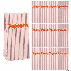 Wholesale 🛒 5" x 10" Popcorn Paper Bags - 12 Pc. 🌟