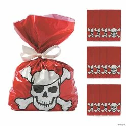 Budget 👍 5” x 11 1/2” Pirate Cellophane Bags - 12 Pc. 🛒