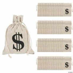 Deals 🥰 5" x 7" Bulk Large Money Burlap Drawstring Bags - 60 Pc. 🎁