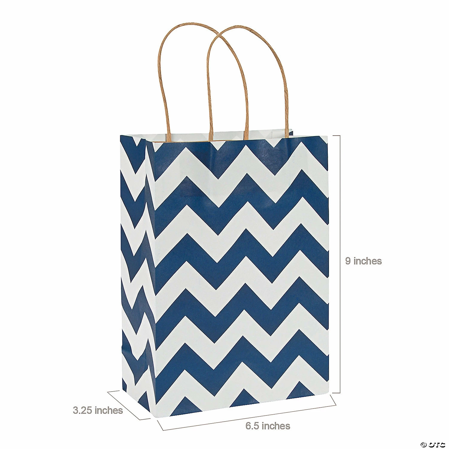 Best deal βοΈ 6 1/2" x 9" Medium Chevron Kraft Paper Gift Bags - 12 Pc. β - Image 2
