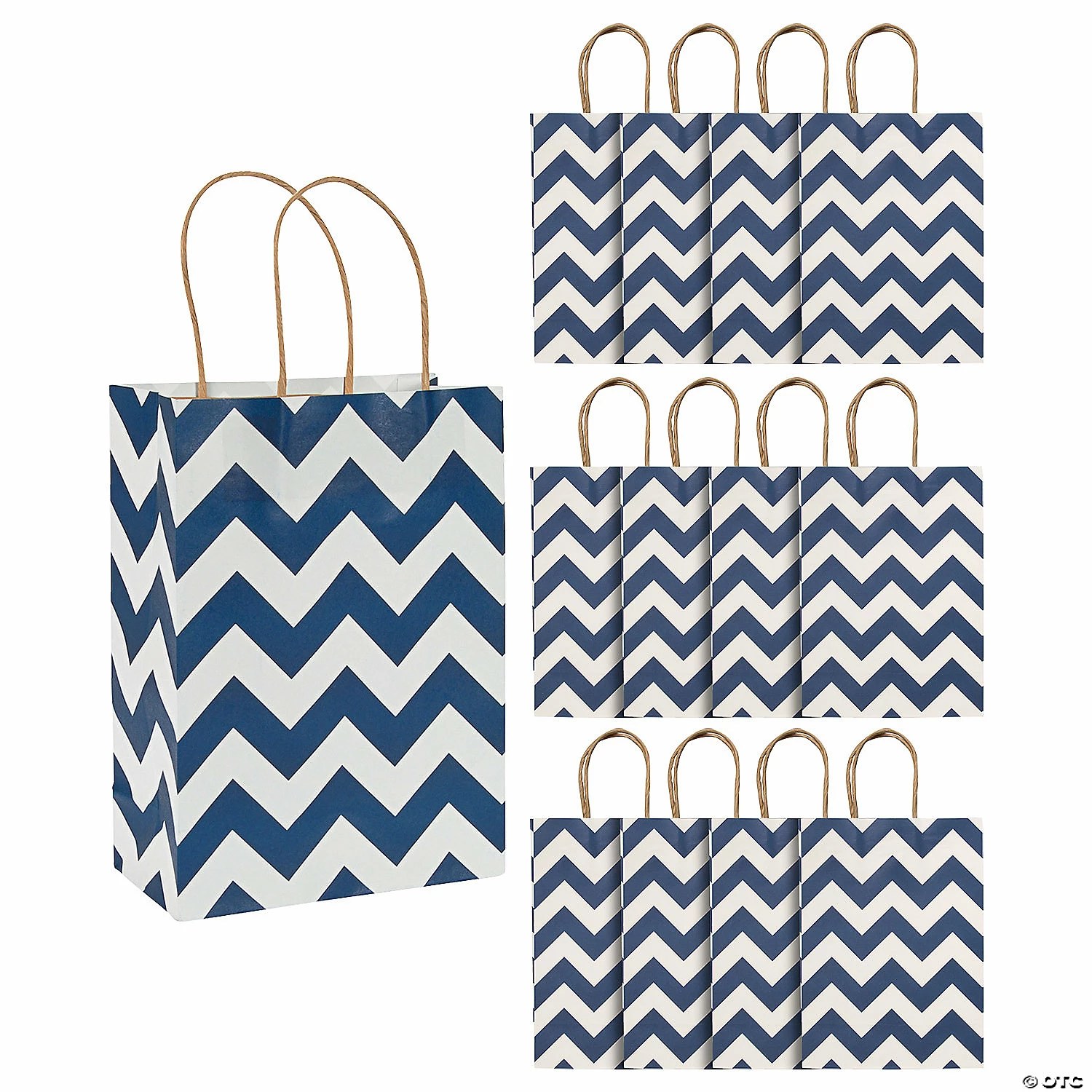 Best deal βοΈ 6 1/2" x 9" Medium Chevron Kraft Paper Gift Bags - 12 Pc. β