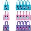 Budget ⌛ 6" x 6" Mini Spa Party Nonwoven Tote Bags - 12 Pc. 🛒