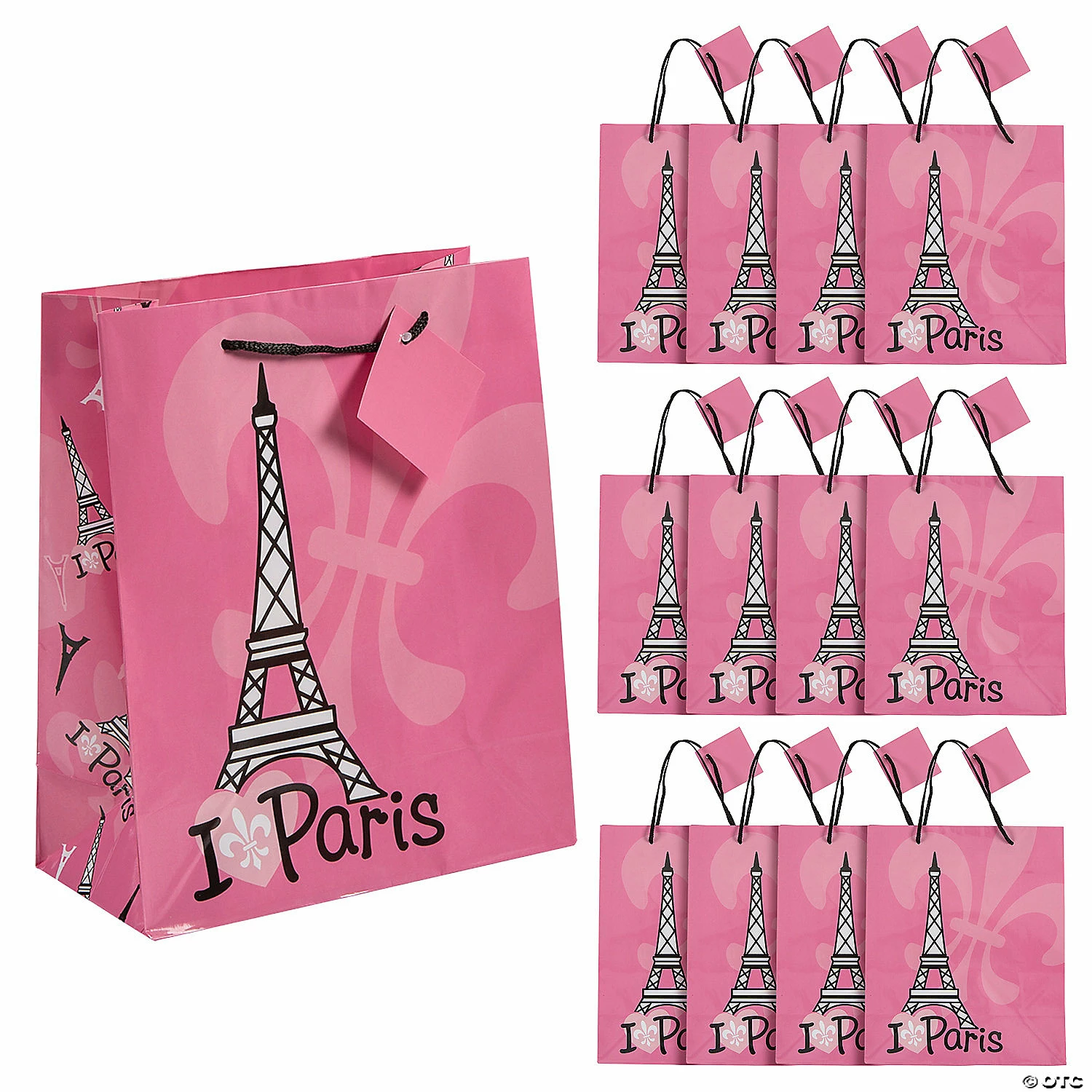 Buy π 7 1/4" x 9" Medium Perfectly Paris Paper Gift Bags - 12 Pc. β€οΈ
