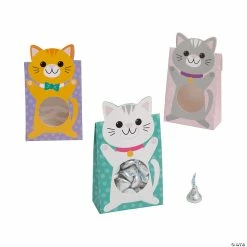 New ❤️ Cat Party Favor Boxes with Window – 12 Pc. ✨