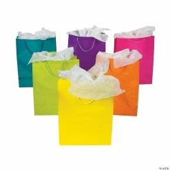 Discount 🥰 Large Neon Paper Gift Bags - 12 Pc. 👍