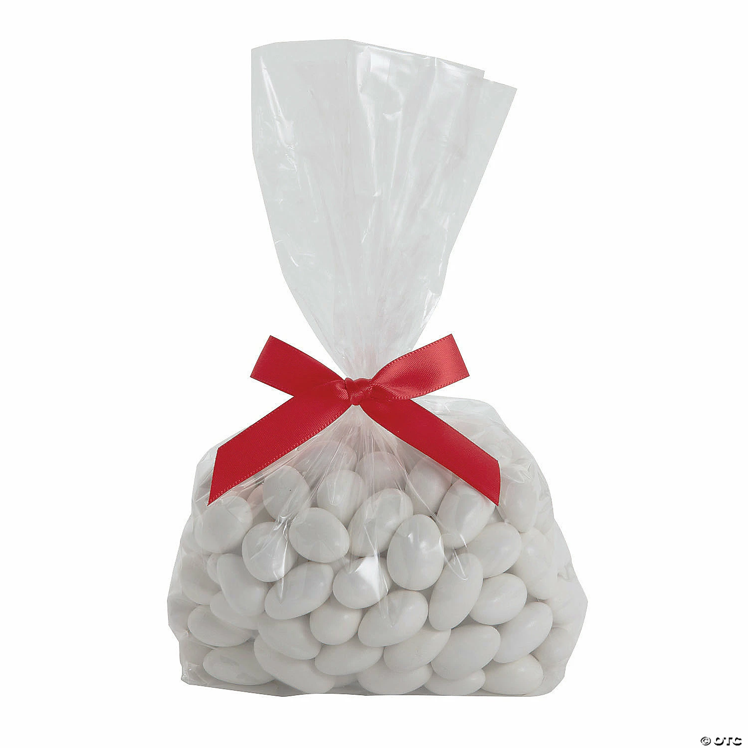 Hot Sale 👍 Medium Clear Cellophane Bags with Red Bow Kit - 50 Pc. ✔️