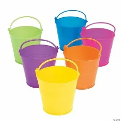 Cheap ⭐ Mini Colored Favor Pails - 12 Pc. ✨