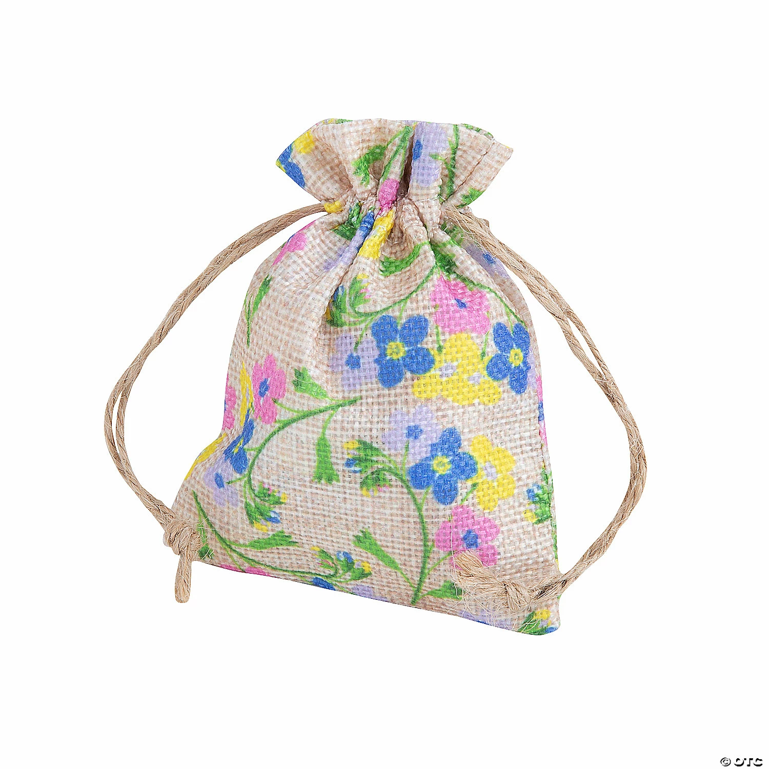 Best Pirce 𧨠Mini Floral Print Burlap Drawstring Bags β 12 Pc. π