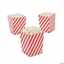 Buy ๐ Mini Striped Popcorn Boxes - 24 Pc. โ