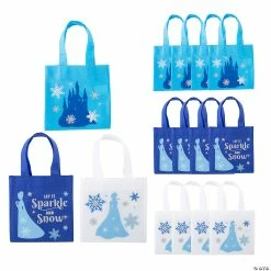 Coupon 👏 Mini Winter Princess Tote Bags - 12 Pc. 🎉
