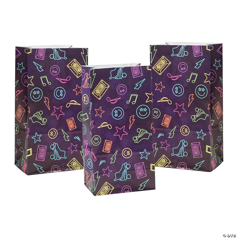 Wholesale π Retro Vibes Treat Bags - 12 Pc. π