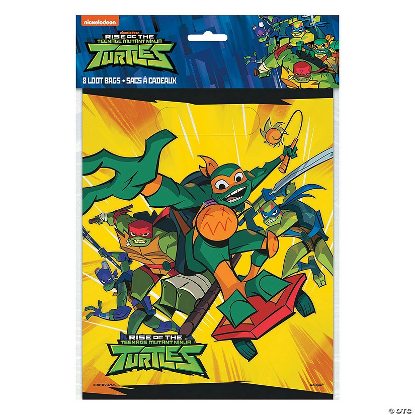 Promo ๐ฅฐ Rise of the Teenage Mutant Ninja Turtlesโข Goody Bags - 8 Pc. โ