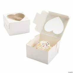 Outlet ๐ White Heart Cupcake Boxes - 12 Pc. ๐