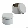 New ⭐ White Round Metal Favor Tins - 24 Pc. ✨